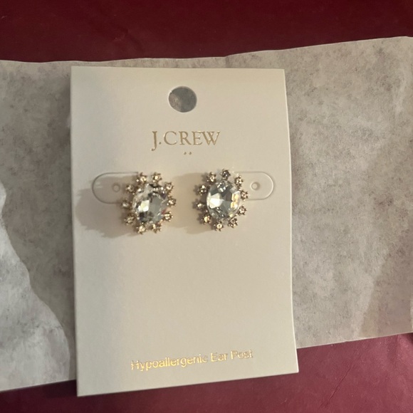 💎 J.CREW Oval Gem Earrings {NWT} - Picture 2 of 3